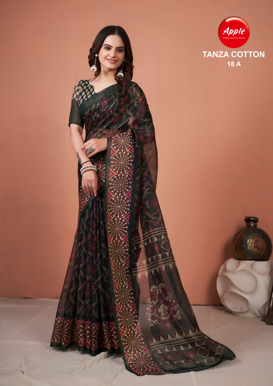 Apple Tanza Cotton 18 Daily Wear Printed Sarees
